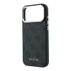 Guess PU Leather 4G Gold Frame MagSafe Zadni Kryt pro iPhone 18 Pro Max Black