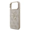 Guess PU Leather 4G Metal Logo Gold Frame Zadni Kryt pro iPhone 18 Pro Max Pink