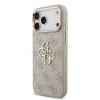 Guess PU Leather 4G Metal Logo Gold Frame Zadni Kryt pro iPhone 18 Pro Max Pink