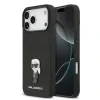Karl Lagerfeld Fixed Glitter Metal Ikonik Zadni Kryt pro iPhone 17 Pro Max Black