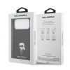 Karl Lagerfeld Fixed Glitter Metal Ikonik Zadni Kryt pro iPhone 17 Pro Max Black