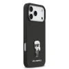 Karl Lagerfeld Fixed Glitter Metal Ikonik Zadni Kryt pro iPhone 17 Pro Max Black