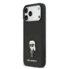 Karl Lagerfeld Fixed Glitter Metal Ikonik Zadni Kryt pro iPhone 17 Pro Max Black