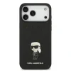 Karl Lagerfeld Fixed Glitter Metal Ikonik Zadni Kryt pro iPhone 17 Pro Max Black