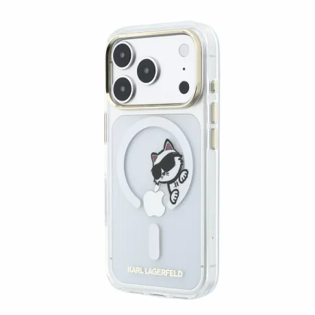 Karl Lagerfeld IML Choupette Peekaboo Magsafe Zadni Kryt pro iPhone 18 Pro Max Transparent