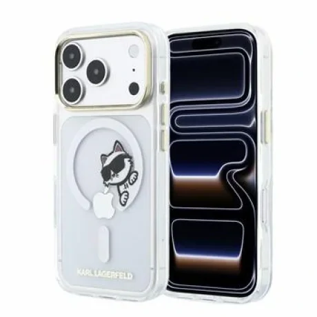 Karl Lagerfeld IML Choupette Peekaboo Magsafe Zadni Kryt pro iPhone 18 Pro Max Transparent