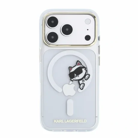 Karl Lagerfeld IML Choupette Peekaboo Magsafe Zadni Kryt pro iPhone 18 Pro Max Transparent