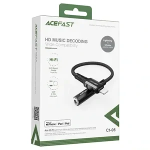 Adaptor audio Acefast Lightning la Jack 3.5mm Negru