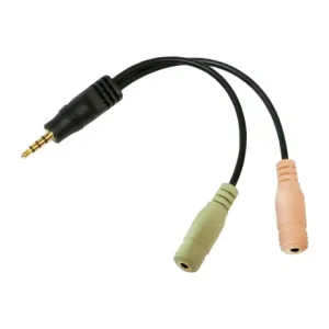 ADAPTOR audio LOGILINK 3.5 stereo 4p. male to 2 x 3.5stereo female &quot;CA0021&quot; (include TV 0.06 lei)