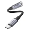 Cablu adaptor Ugreen AV142 USB Type-C(T) to Jack 3.5mm(M) 10cm gri