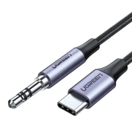 Cablu adaptor Ugreen AV143 USB Type-C(T) to Jack 3.5mm(T) 1m gri