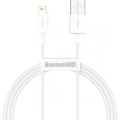 Cablu Alimentare si Date Baseus Superior Fast Charging USB la Lightning Iphone 2.4A 2m Alb