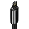 Cablu Alimentare si Date Baseus Tungsten Gold Fast Charging USB la Lightning Iphone 2.4A braided 2m Negru