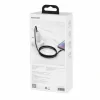Cablu Alimentare si Date Baseus Tungsten Gold Fast Charging USB Type-C la Lightning Iphone 20W braided 1m Negru