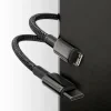 Cablu Alimentare si Date Baseus Tungsten Gold Fast Charging USB Type-C la Lightning Iphone 20W braided 1m Negru