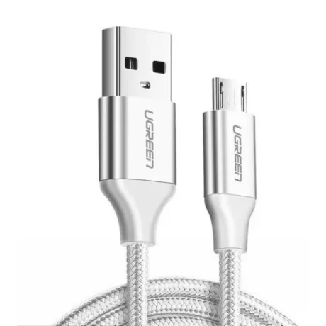 Cablu alimentare si date Ugreen US290 fast charging USB la Micro-USB 2m alb thumb