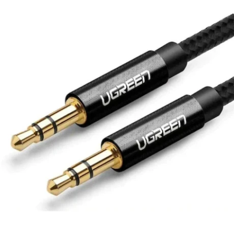 Cablu audio Ugreen AV112 stereo 3.5 mm jack T/T 1m negru thumb