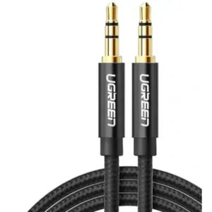 Cablu audio Ugreen AV112 stereo 3.5 mm jack T/T 1m negru
