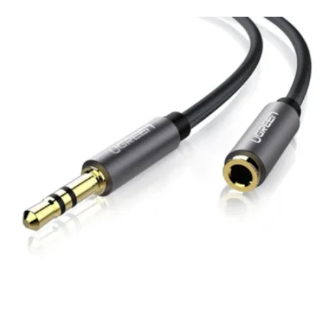 Cablu audio Ugreen AV118 stereo 3.5 mm jack (T) la 3.5 mm jack (M) 1m negru thumb