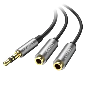 Cablu Audio Ugreen Splitter Jack 3.5mm 0.2m Negru