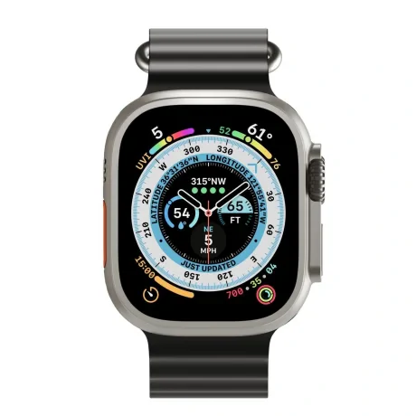 Curea Ceas H2O Next One pentru Apple Watch 42/44/45/49 MM AW-4549-H2O-BLK Negru thumb