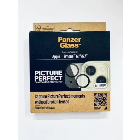 Folie Protectie Sticla Camera Panzer pentru iPhone 15/15 Plus Negru thumb