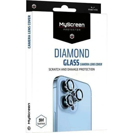 Folie sticla camera MyScreen Diamond Lens pentru iPhone 15 Pro/15 Pro Max Negru thumb