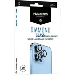 Folie sticla camera MyScreen Diamond Lens pentru iPhone 15/15 Plus Negru