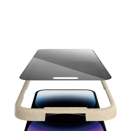 Folie Sticla Panzer UWF Privacy pentru iPhone 15 Pro cu aplicator P2810 Negru thumb