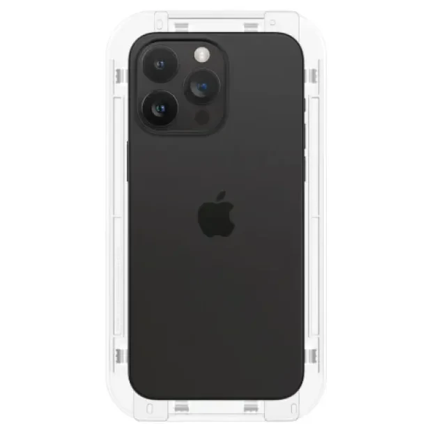 Folie sticla Spigen tR EZ Fit 2 Pack pentru iPhone 15 Pro Max, Transparent