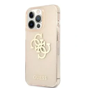 GUHCP13LPCUGL4GGO Guess TPU Big 4G Full Glitter Zadni Kryt pro iPhone 13 Pro Gold