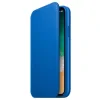 Husa Book Apple Folio Leather pentru iPhone X Blue