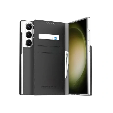 Husa Book Araree Mustang Handmade pentru Samsung Galaxy S23 Black thumb