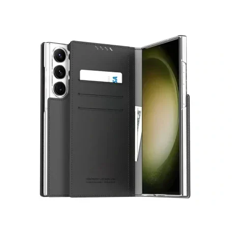 Husa Book Araree Mustang Handmade pentru Samsung Galaxy S23 Black