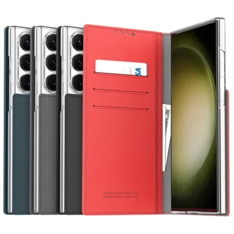 Husa Book Araree Mustang Handmade pentru Samsung Galaxy S23 Blue thumb