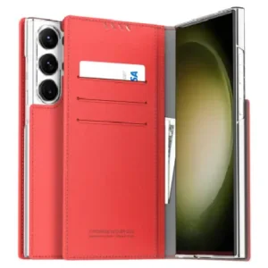 Husa Book Araree Mustang Handmade pentru Samsung Galaxy S23 Red