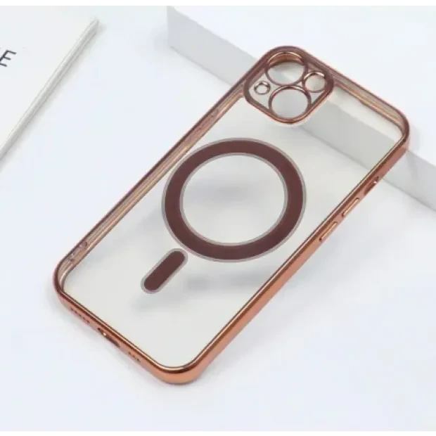 Husa Cover Beauty Lens Frame Magsafe pentru iPhone 13 Auriu