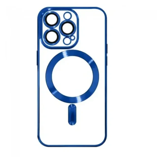 Husa Cover Beauty Lens Frame Magsafe pentru iPhone 13 Pro Max Albastru
