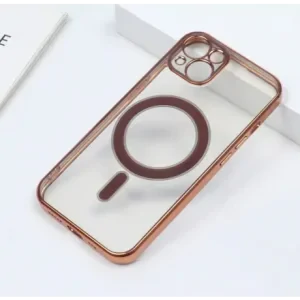 Husa Cover Beauty Lens Frame Magsafe pentru iPhone 14 Auriu