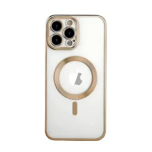 Husa Cover Beauty Lens Frame Magsafe pentru iPhone 14 Pro Auriu