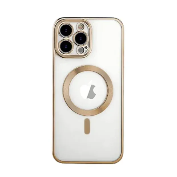 Husa Cover Beauty Lens Frame Magsafe pentru iPhone 14 Pro Auriu