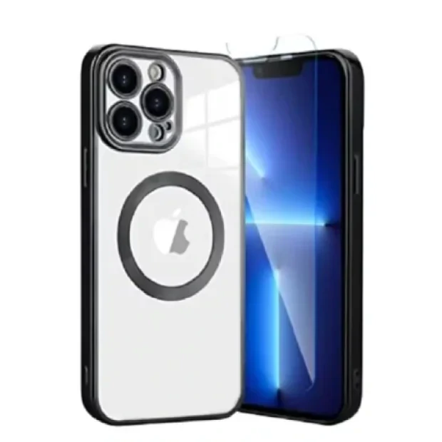 Husa Cover Beauty Lens Frame Magsafe pentru iPhone 14 Pro Negru