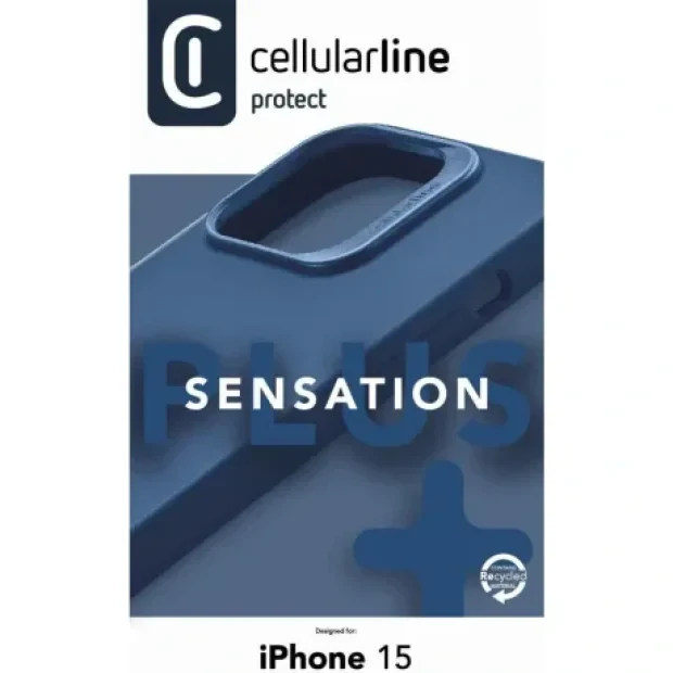 Husa cover Cellularlie Sensation Plus pentru iPhone 15, Albastru