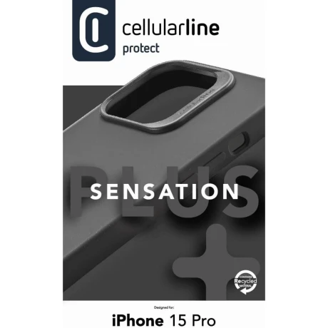 Husa cover Cellularlie Sensation Plus pentru iPhone 15, Negru thumb