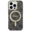 Husa Cover Guess 4G Print Magsafe + Wireless Charger pentru iPhone 14 Pro Black