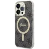 Husa Cover Guess 4G Print Magsafe + Wireless Charger pentru iPhone 14 Pro Black