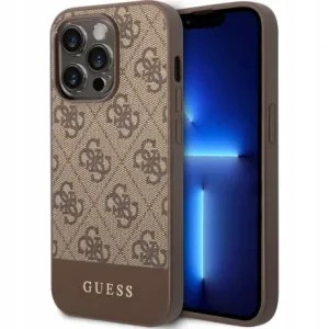 Husa Cover Guess 4G Stripe pentru iPhone 14 Pro Brown