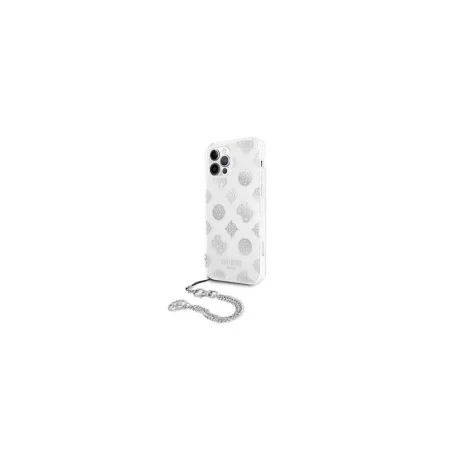 Husa Cover Guess Chain Peony pentru iPhone 12 Pro Max Silver thumb