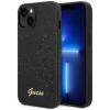 Husa Cover Guess Glitter PC/TPU Flakes Metal Logo pentru iPhone 14 Pro Black
