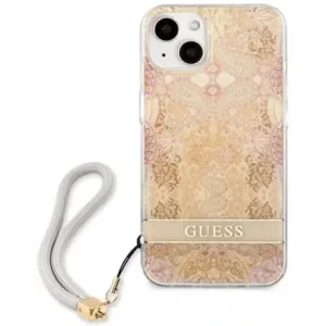 Husa Cover Guess Gold Flower Cord pentru iPhone 13 Mini